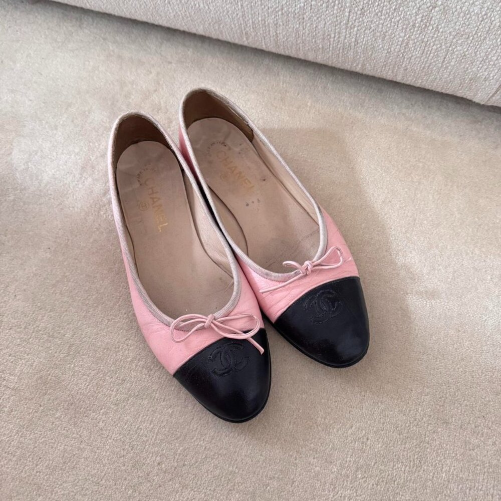 Vintage Pink Chanel Ballet Flats